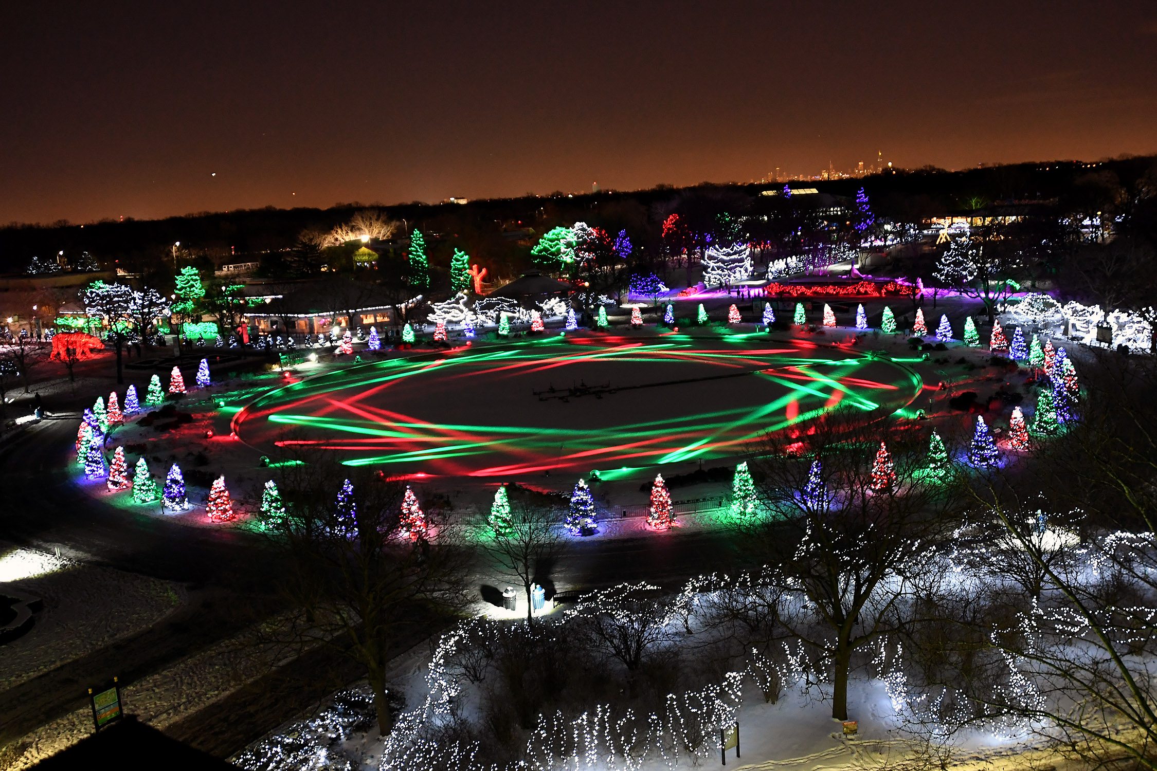 Chicago Zoological Society Holiday Magic Festivities Light up